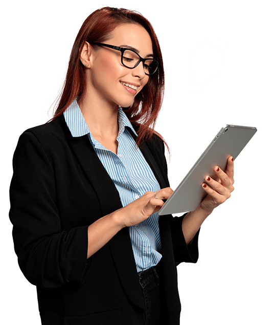 Mujer con tablet