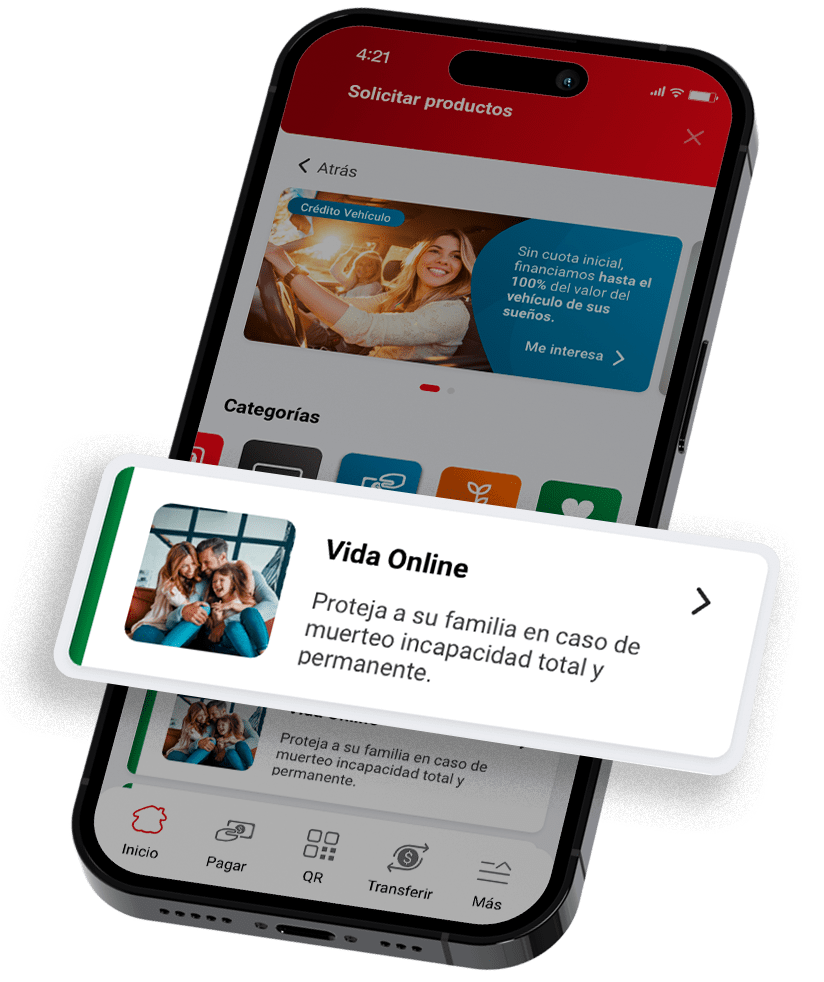Seleccione la opción Vida Online