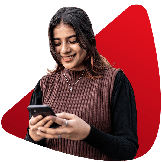 Mujer con celular